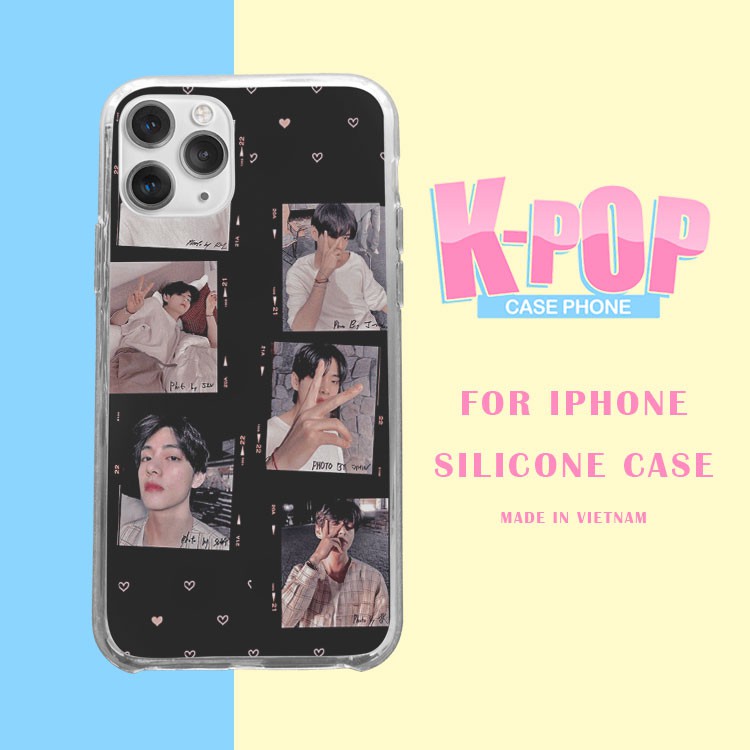 Ốp lưng BTS V Tae photo cho iPhone 8 Plus 7Plus X XR Xs Max 6 6s Plus 11 Pro Max BLUTAE0038