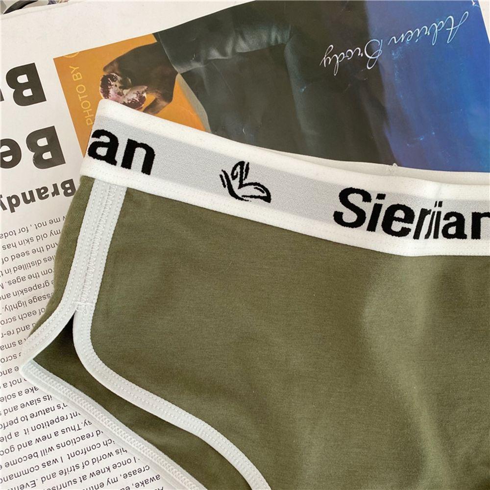 SOMEDAYZL Quần Lót Thể Thao Cotton Không Đường May Thoáng Khí In Chữ Phong Cách Hàn Quốc Cho Nữ