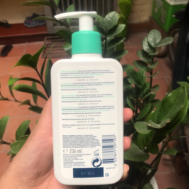 SỬA RỬA MẶT CeraVe 236ml Bản Pháp