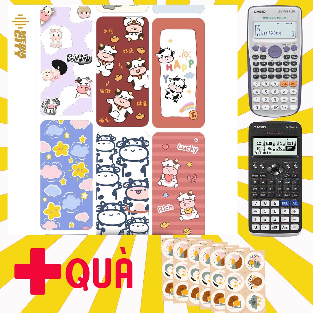 Miếng decal dán máy tính cầm tay casio/vinacal có in hình theo yêu cầu