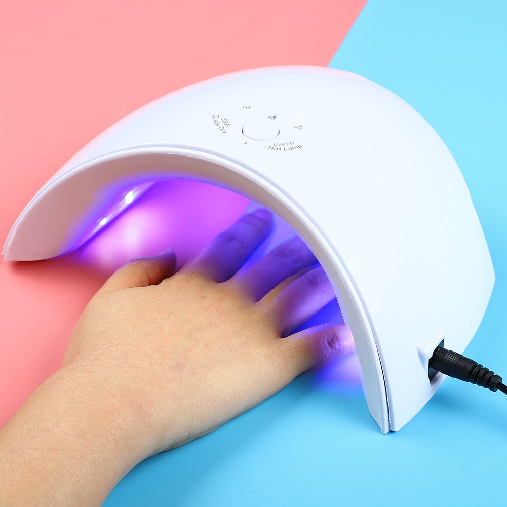 Máy Hong Khô Sơn Móng Tay Coscelia 36W UV/LED USB Có Hẹn Giờ Màu Hồng/Trắng