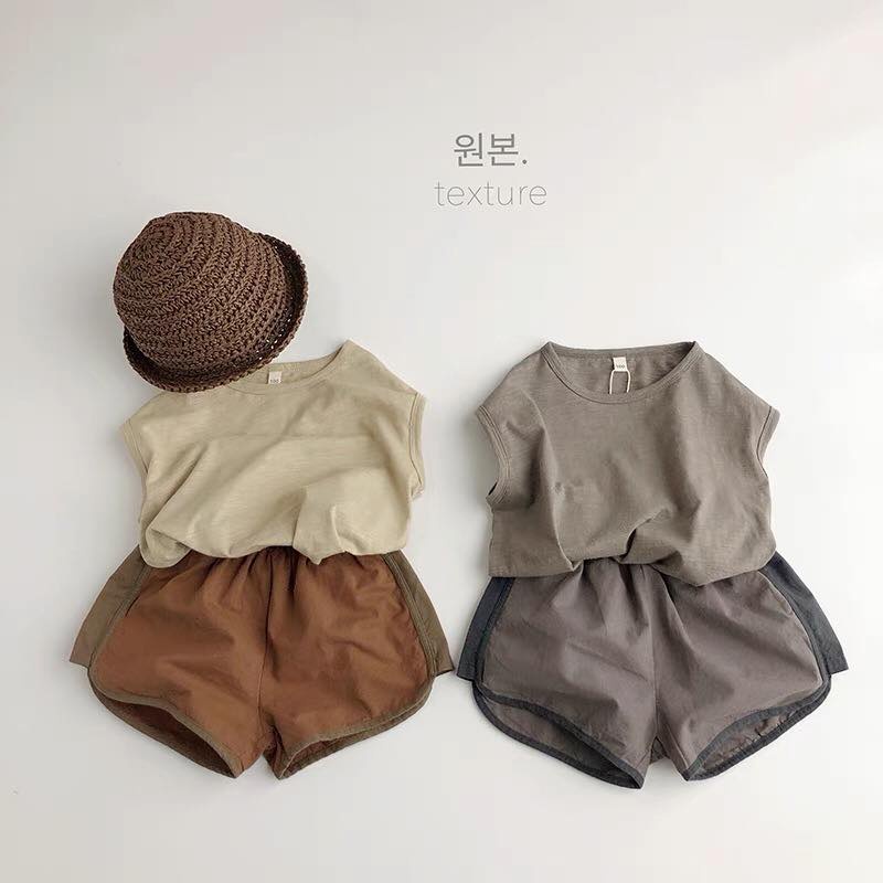 Áo thun ba lỗ Hàn Quốc cho bé trai bé gái size 80-130