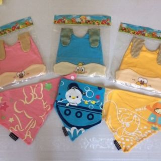 set mũ cotton kèm yếm cho bé