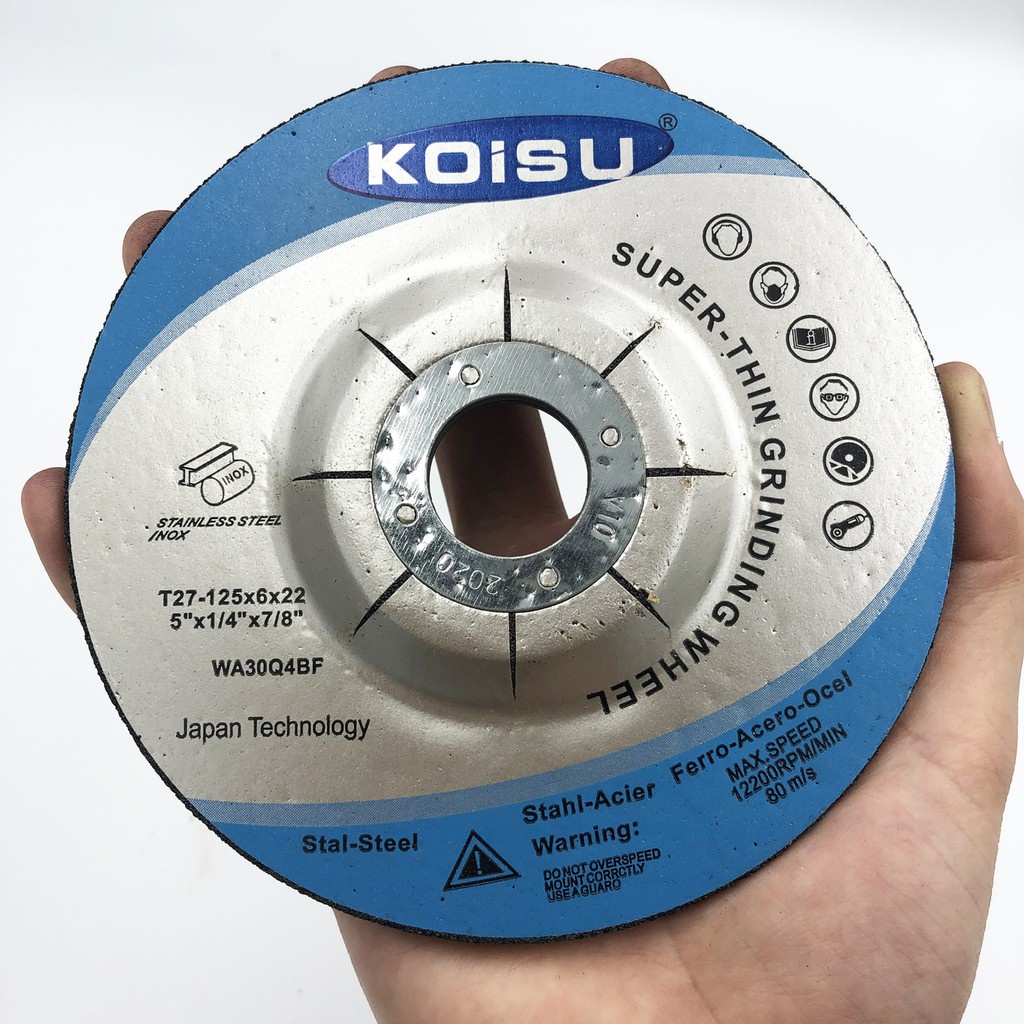 Đá mài kim loại KOISU loại đường kính ngoài 125mm và 100mm