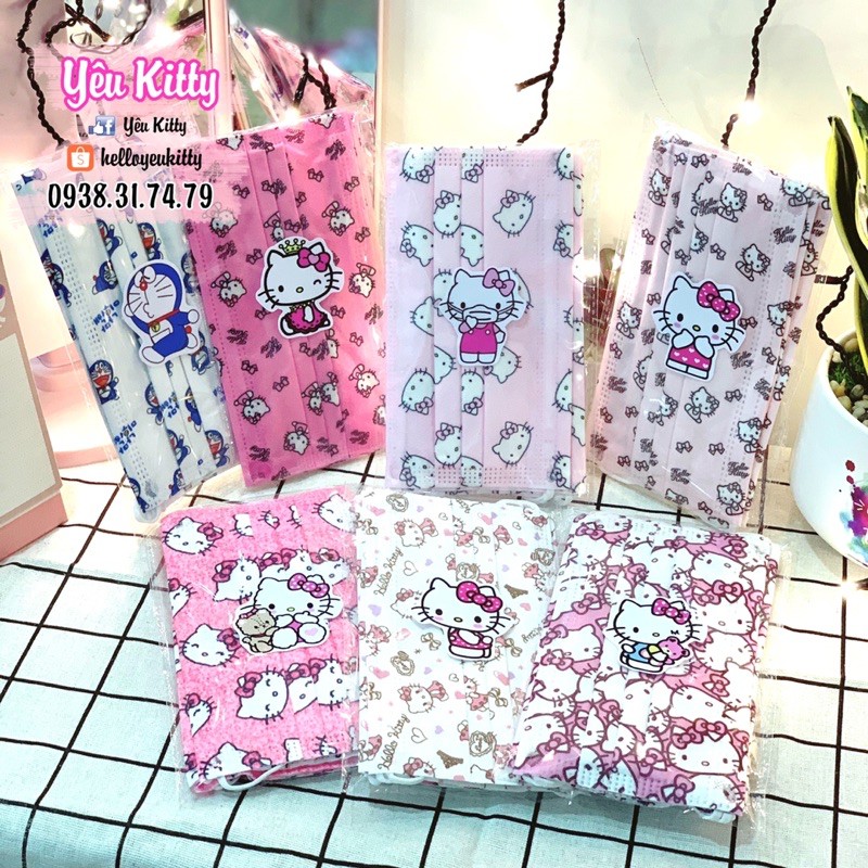 GÓI 5 KHẨU TRANG HELLO KITTY DORAEMON