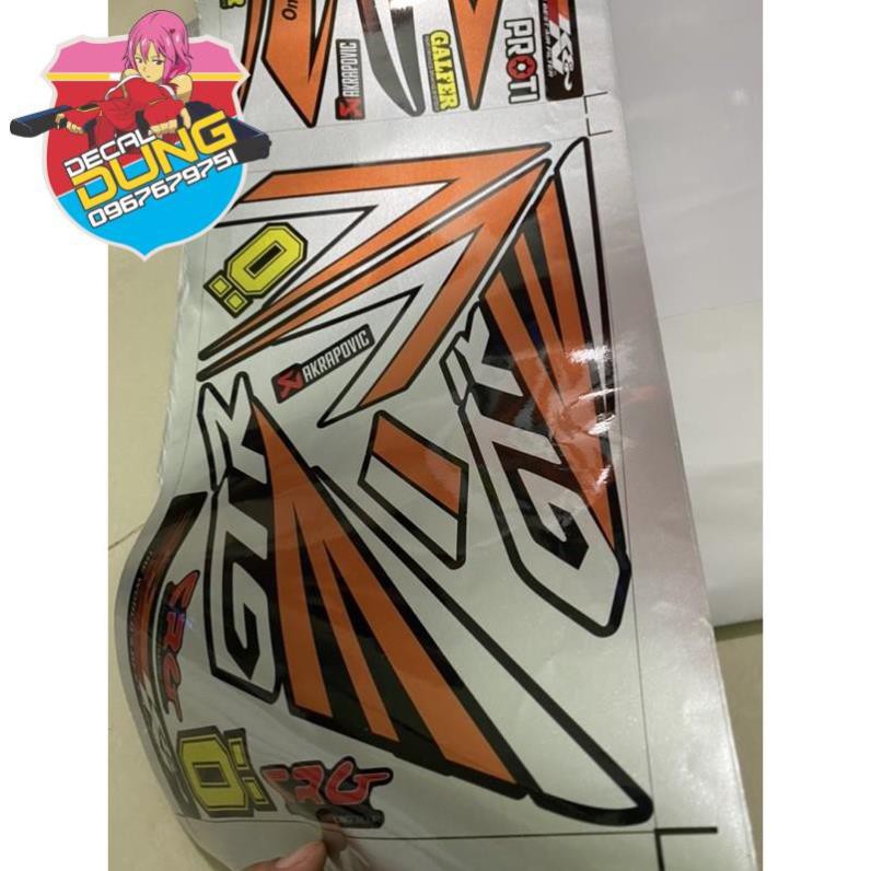 Tem xe Winner GTR cam đen chất liệu Candy cao cấp