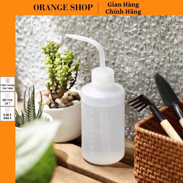 Bình tưới cây sen đá xương rồng vòi cong 500ml Bình tưới sen đá chống ngập úng Orange Shop