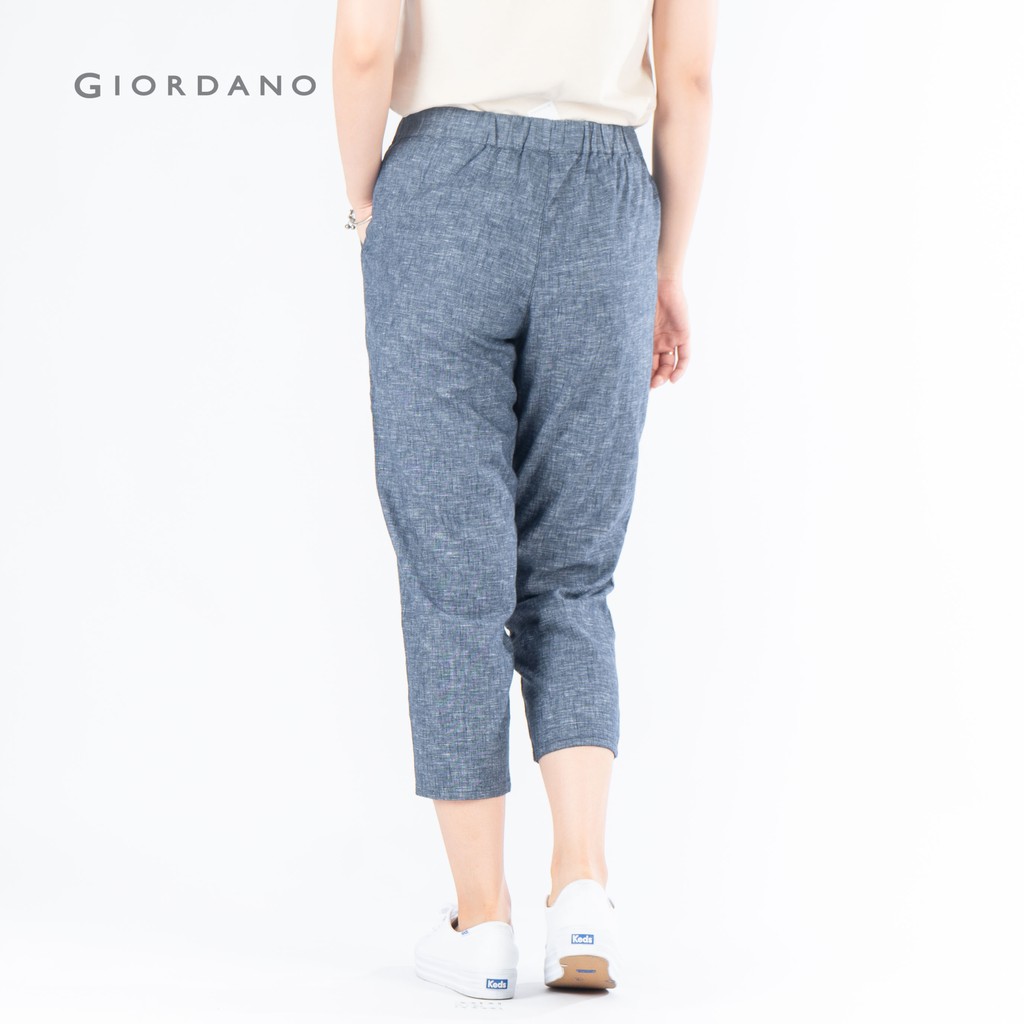 Quần tây lửng Linen Nữ Giordano 05420228
