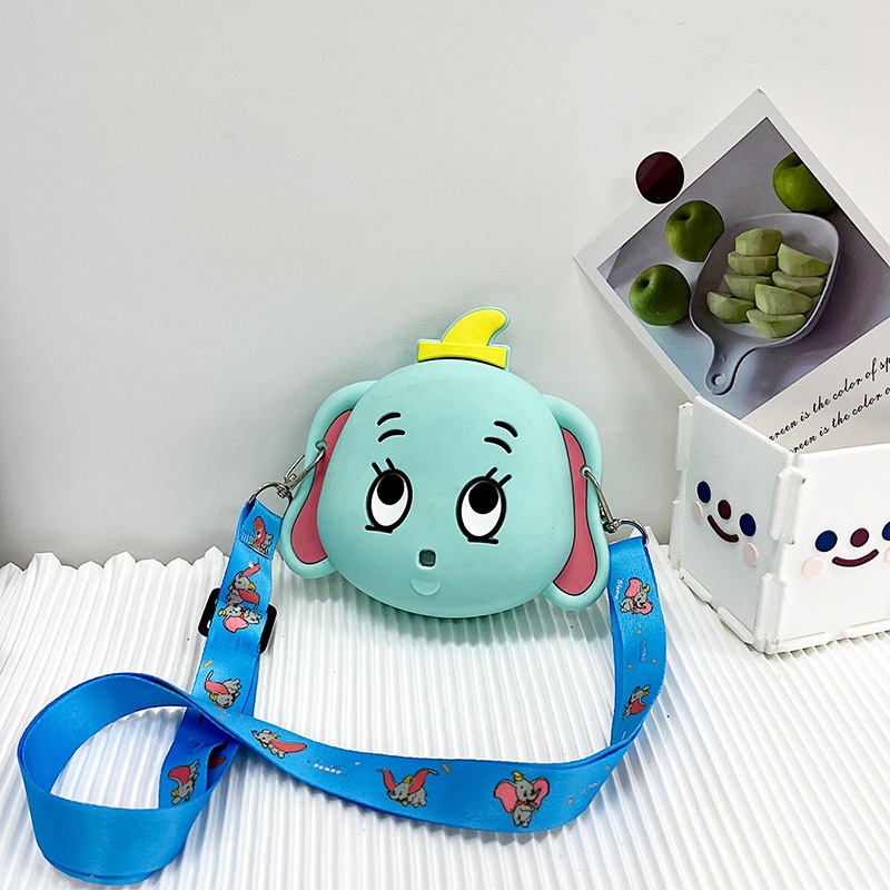 Túi Đeo Chéo Silicon Mini Họa Tiết Hoạt Hình Phong Cách Hàn Quốc Dễ Thương Dành Cho Bé