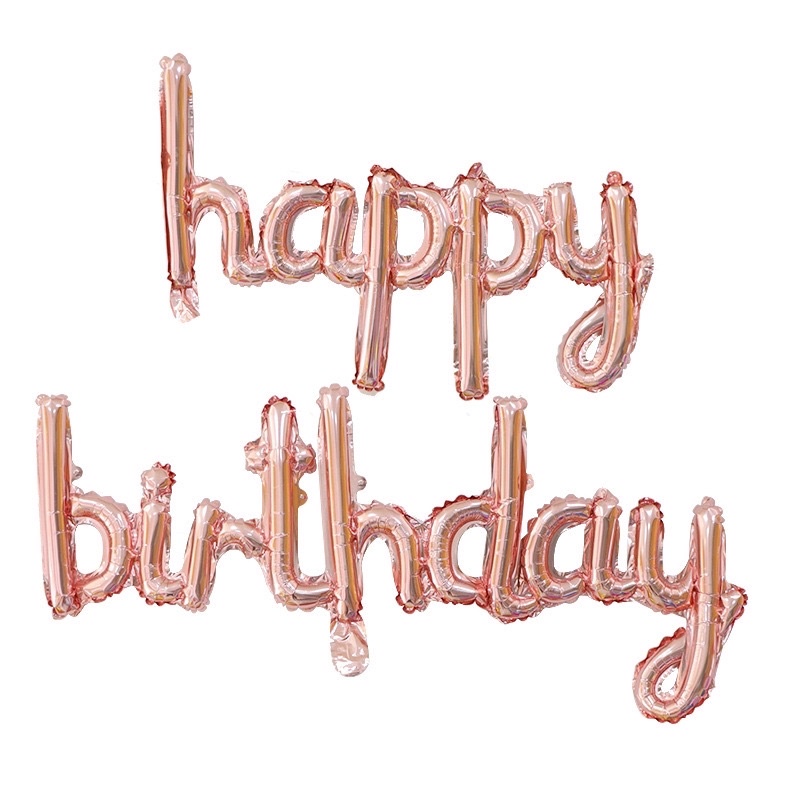 Bộ Chữ Liền Bong Bóng HAPPY BIRTHDAY 40cm Trang Trí Sinh Nhật - Yori Party
