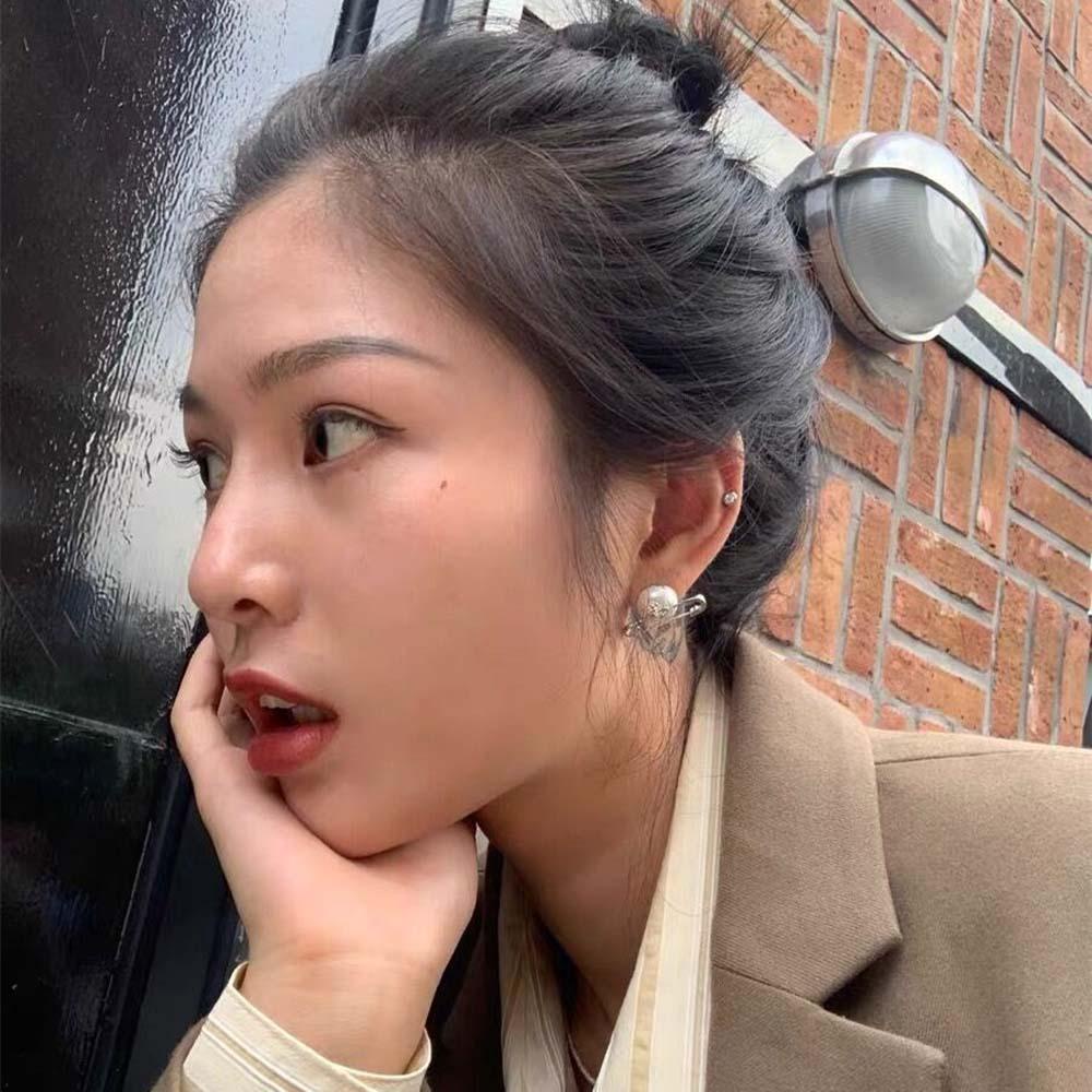 Bộ Vòng cổ + Bông Tai Hình Hành Tinh Bằng Hợp Kim Phong Cách Retro Hàn Quốc Thanh Lịch Dành Cho Nữ Back2L