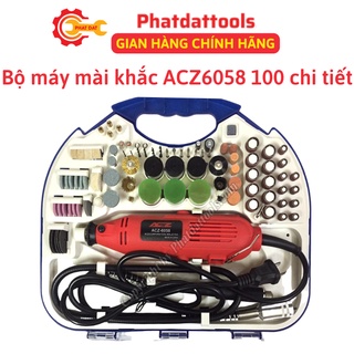 Bộ máy chế tạo đa năng mini 100 chi tiết ACZ-Bộ máy mài khắc đa năng-Bảo hành 6 tháng