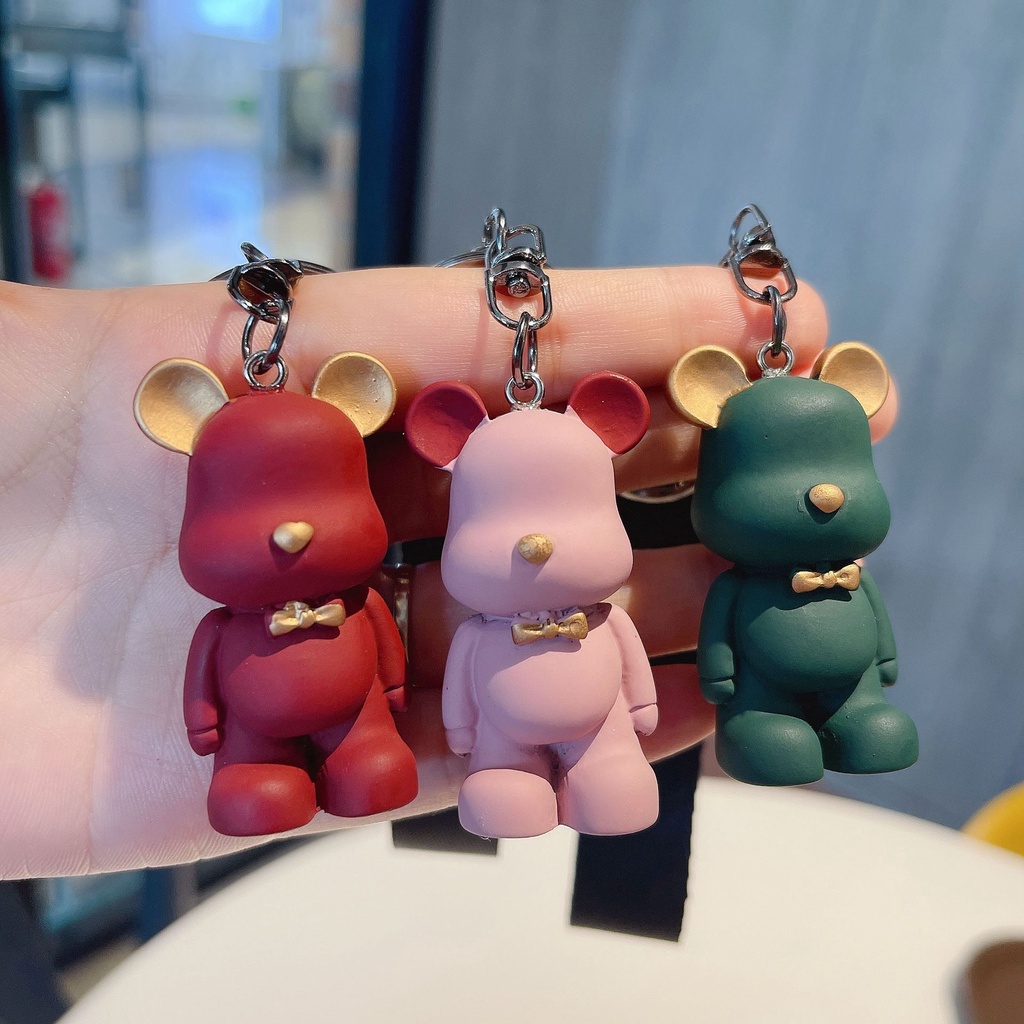 Móc Khóa Hình Gấu Hoạt Hình Thắt Nơ Dễ Thương