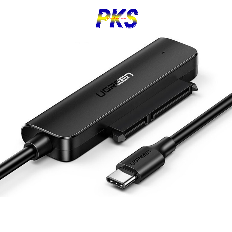 Cáp chuyển đổi USB Type C sang Sata (7+15) cho ổ cứng ngoài SSD, HDD 2.5 inch, dài 50cm UGREEN CM321 70610 cao cấp