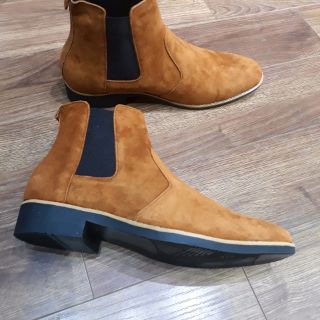 giày chelsea boot cổ cao da lộn