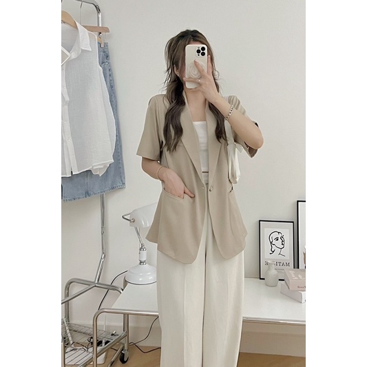 Áo blazer cộc tay - ảnh thật 4 màu