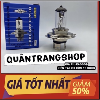 Bóng đèn pha xe máy chân h4 lắp wave, sirius ... 12v35w halogen head light sợi đốt chính hãng