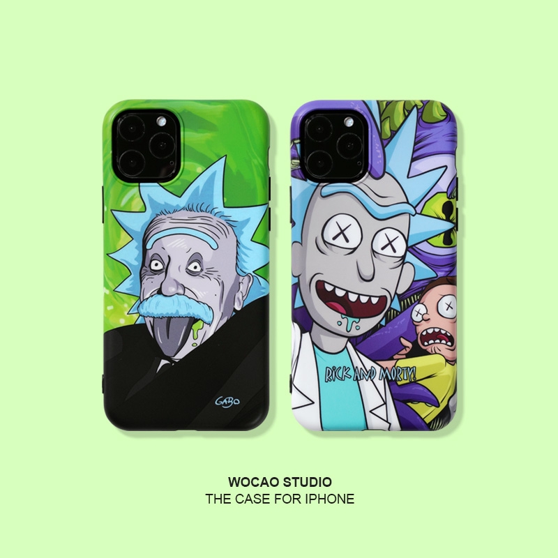 Ốp Điện Thoại Mềm In Hình Rick & Morty Cho iphone 11 Pro MAX i7 i8 plus X XR XS MAX 12