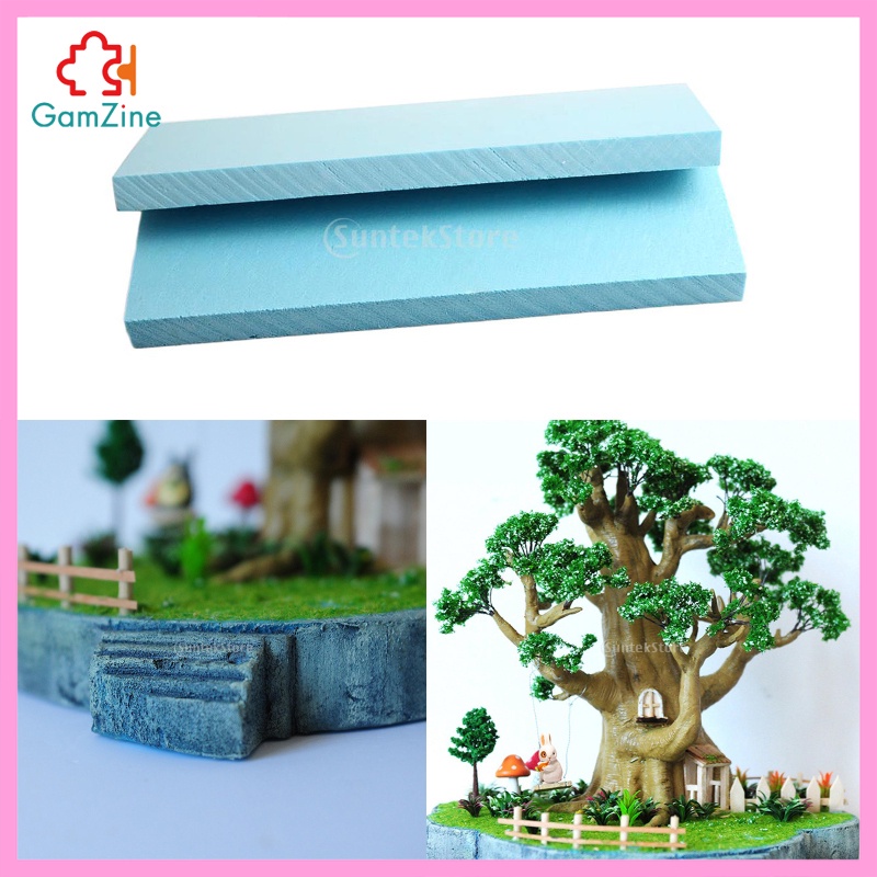 Set 5 miếng xốp polystyrene màu xanh dương làm đồ thủ công