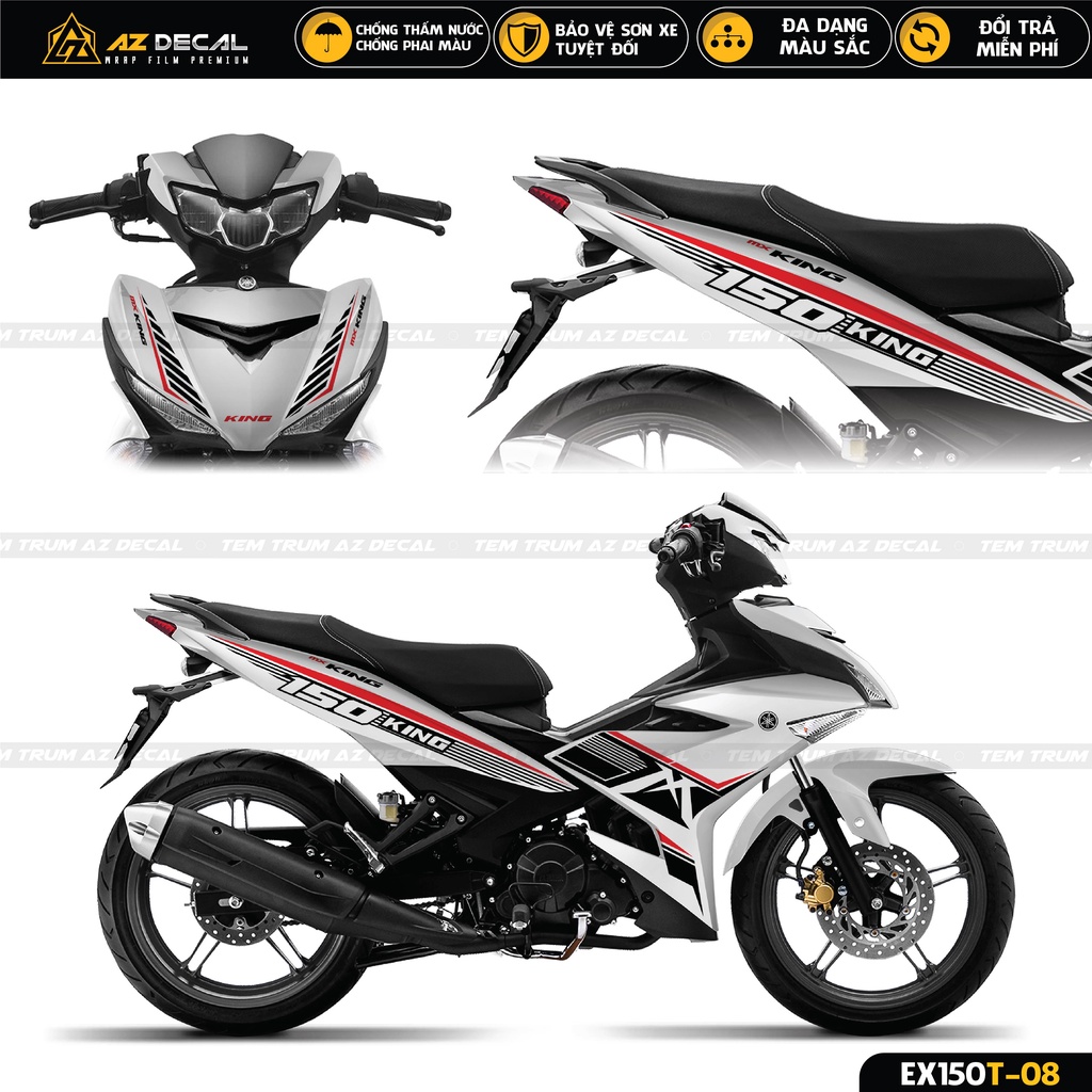 Decal Dán Trùm Xe Exciter 150 Mẫu MX King Nhiều Màu | EX150T-08 | Tem Trùm Cao Cấp Cho Ex 150