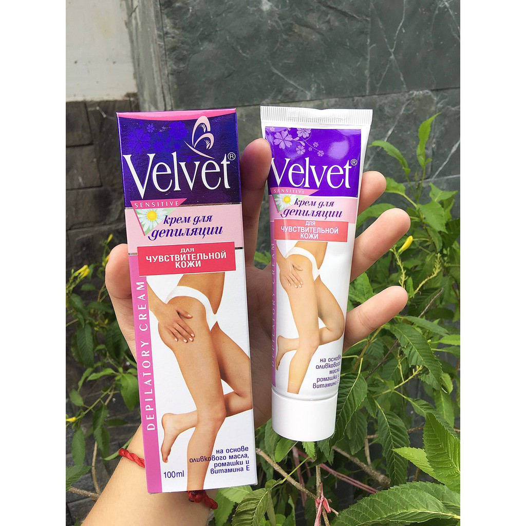 Kem tẩy lông Velvet Sensitive 100ml hàng chính hãng Nga dùng được tất cả các vùng da | BigBuy360 - bigbuy360.vn