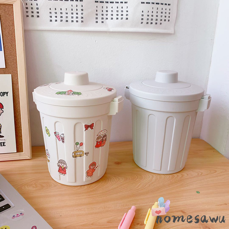 Thùng rác cỡ nhỏ để bàn Có Nắp Đậy