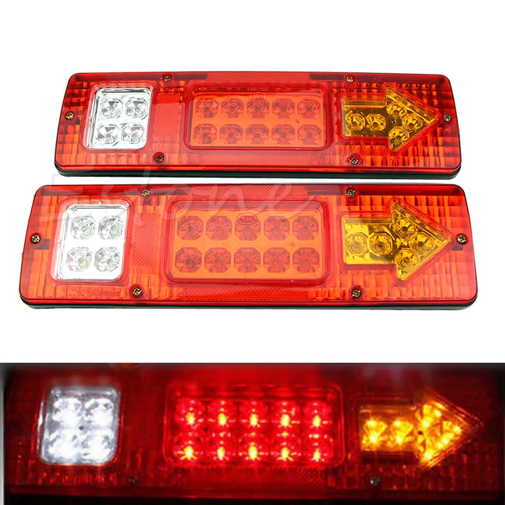 Bộ 2 Đèn LED Xi Nhan 12V 19 Bóng Gắn Đuôi Xe Hơi / Xe Tải