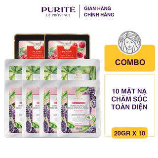 Combo 10 miếng mặt nạ Purité chăm sóc toàn diện 20gx10