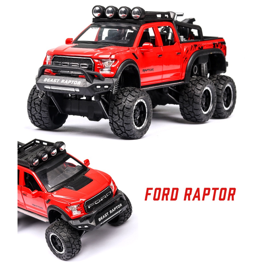 Mô Hình Xe Ford F150 Raptor Offroad FULLBOX tỉ lệ 1:28 chất liệu hợp kim mở cửa và mở được cốp