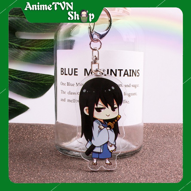 Móc khoá Mica anime Gintama (Linh Hồn Bạc) Nhựa Cứng Acrylic In 2 mặt sắc nét ( ảnh thật )