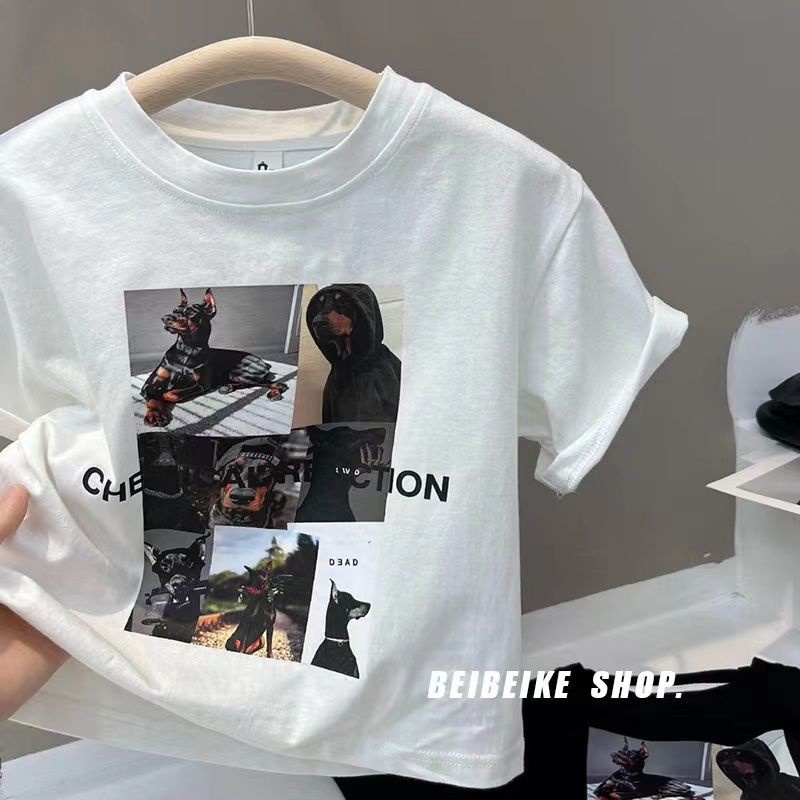 Áo Thun Tay Ngắn Cổ Tròn Thời Trang Mùa Hè 2022 Phong Cách Hàn Quốc Dành Cho Bé Trai Và Bé Gái