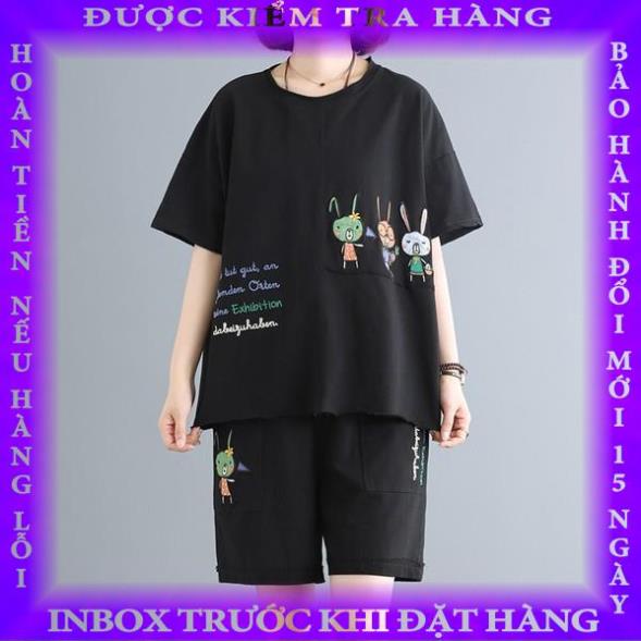 Đồ Bộ Nữ Mặc Nhà - MayLinh shop - Bộ Ngủ Chất Cotton Mát Lạnh Siêu Cute - In Hình Thỏ Xinh Xắn Ngộ Nghĩnh nguyenvan