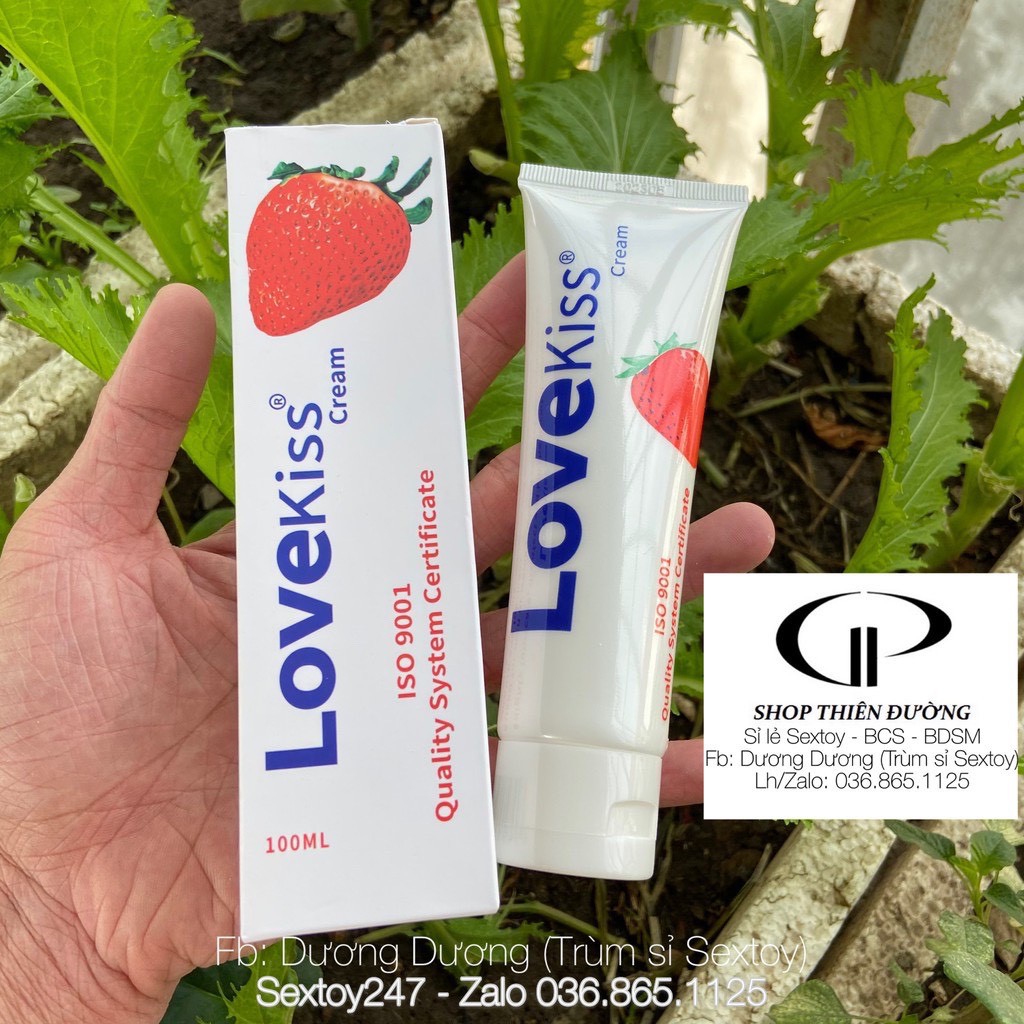 Gel Bôi Trơn Hương Dâu Tây LoveKiss - 100ML - Siêu Trơn Siêu Thơm