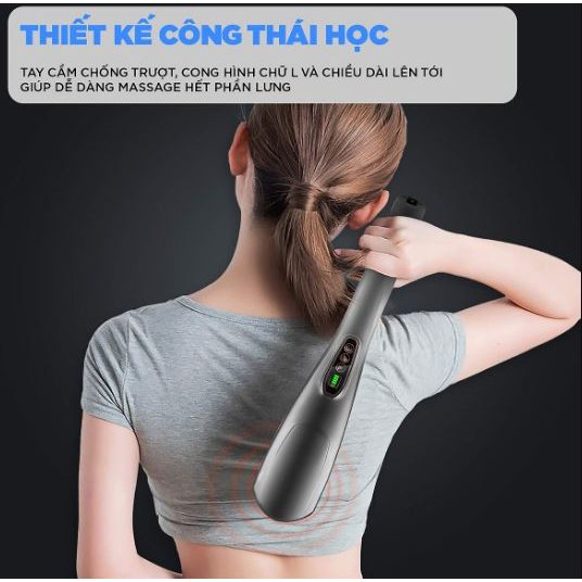 MÁY MASSAGE ĐẤM LƯNG CẦM TAY SẠC PIN KHÔNG DÂY 6 ĐẦU PHIÊN BẢN MỚI, MÁY MÁT XA GIẢM ĐAU MỚI NHẤT 2022