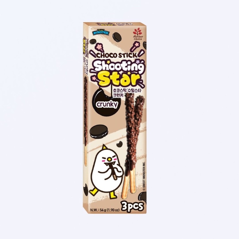 BÁNH QUE SOCOLA SWEET MONSTER CHOCO STICK SHOOTING STAR 54G CRUNKY/ POPPING CANDY