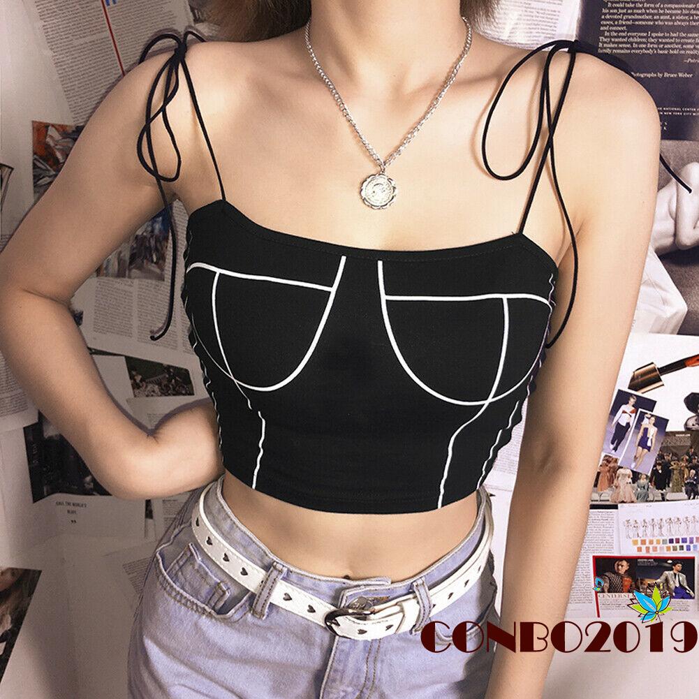 Áo dây nữ cộc tay hở eo quyến rũ