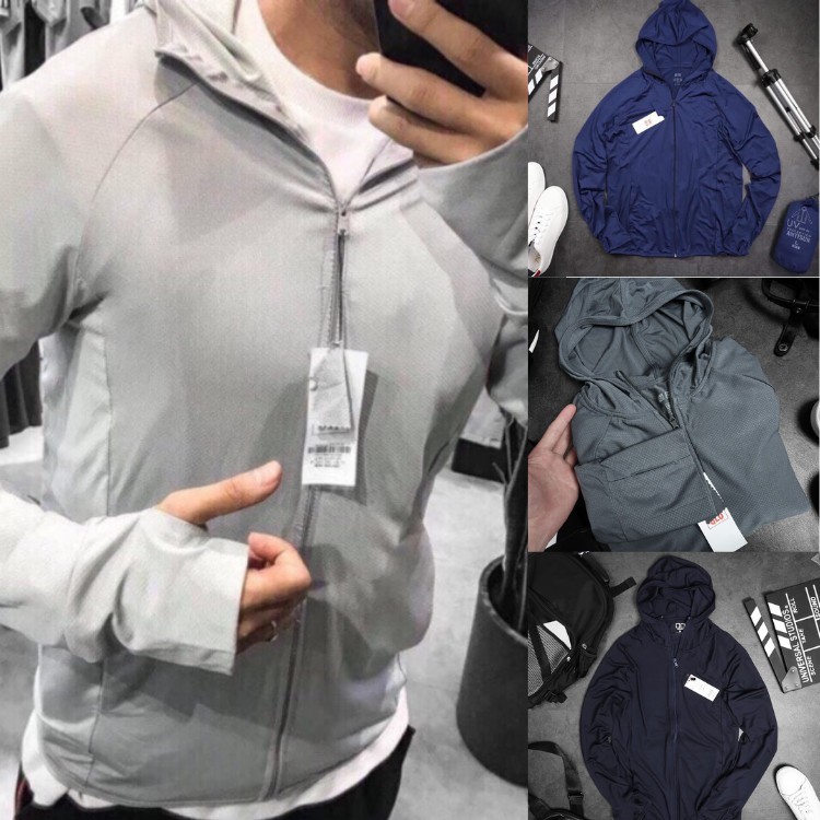 Áo Chống Nắng Nam.Áo Chống Nắng Nam Uniql .Chống Nắng Chống tia UV-Kèm Túi Pocket