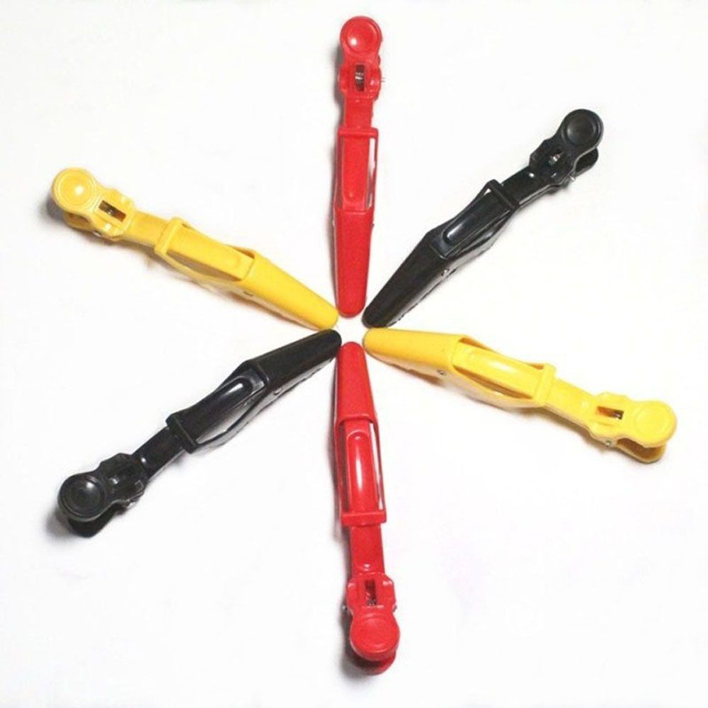 Set 6 kẹp tóc cá sấu nhiều màu sắc dùng trong các tiệm làm tóc