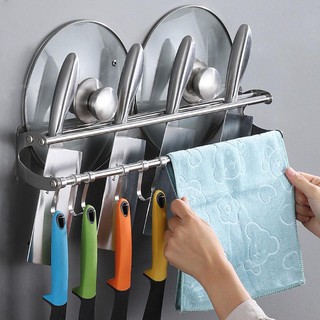 Giá treo gài dao thớt INOX cao cấp VANDO tiện lợi kệ để dụng cụ nhà bếp đa năng