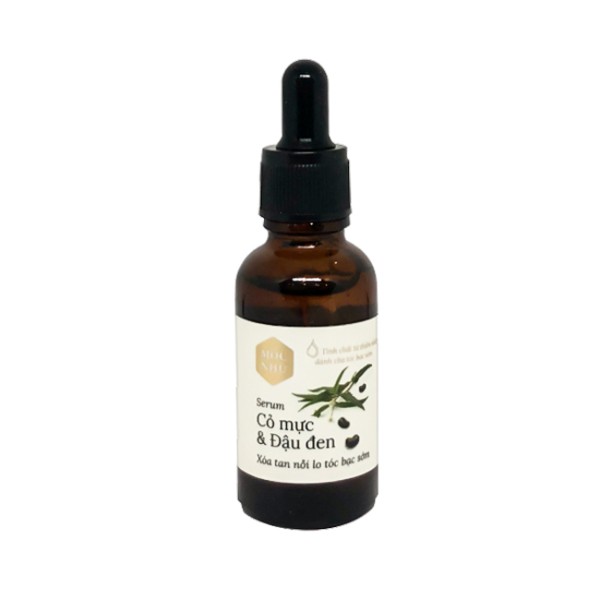 Serum cỏ mực đậu đen Mộc Nhu - tóc đen từ gốc, kích thích mọc tóc, giảm tóc bạc