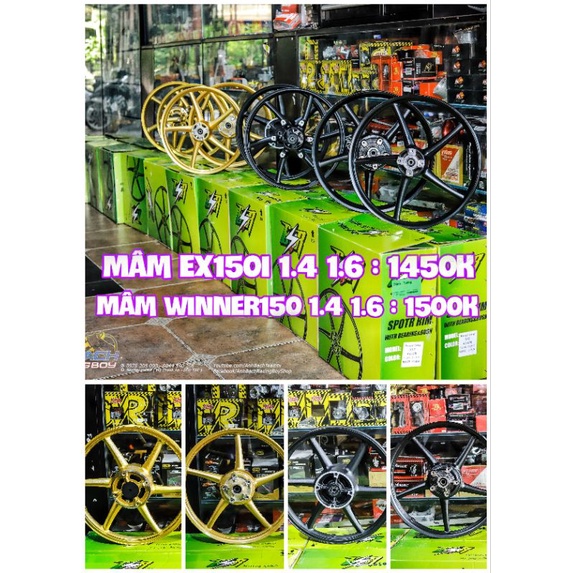 Mâm Redleo Ex150 , Ex155 Bản 1.4 1.6 Chính Hảng
