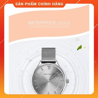 Đồng hồ nữ mini focus 0045l dây thép lưới chính hiệu