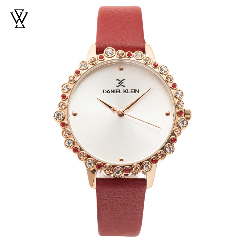 Đồng Hồ Quartz Nữ Daniel Klein Trendy Ladies WATCHSTORE DK.1.12525.6 Mặt Kính Khoáng 35mm, Dây Da Và Vỏ Thép