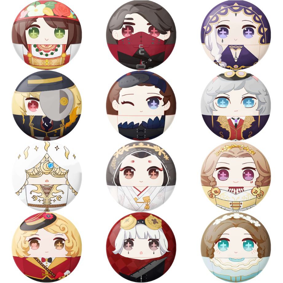 Combo 12 huy hiệu cài áo IN HÌNH Identity V ver mập ú game chibi dễ thương