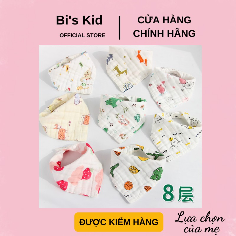 Yếm cho bé FREESHIP yếm bông Organic 6 lớp siêu mềm, siêu thấm | Set 2 chiếc |