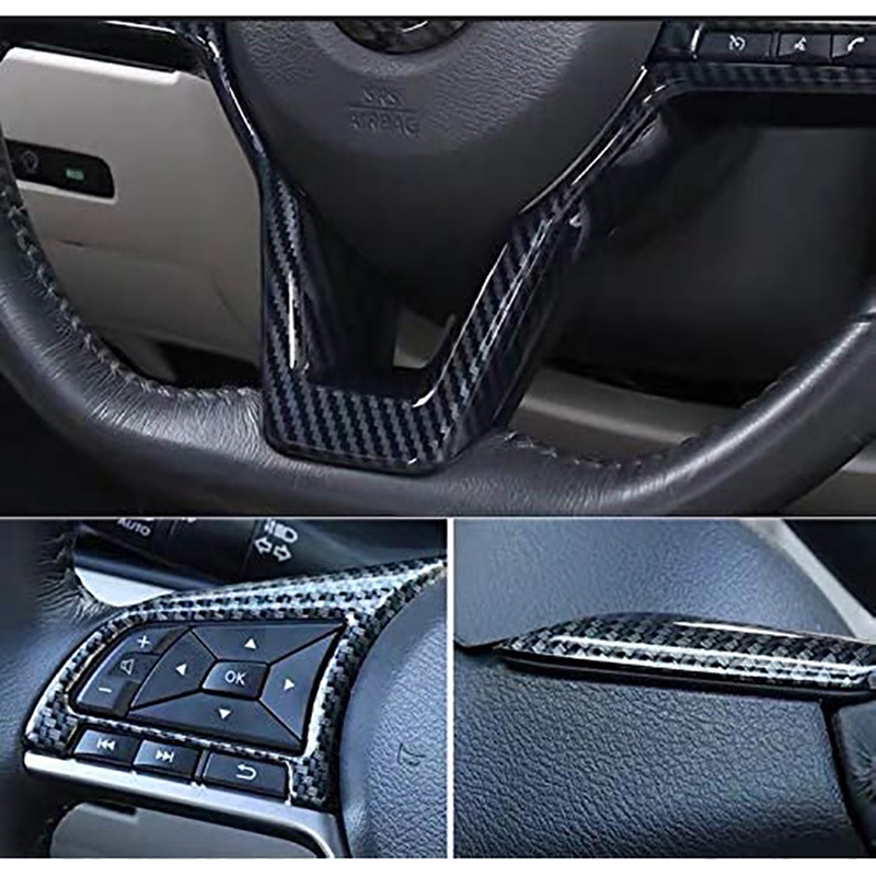 Khung Trang Trí Vô Lăng Bằng Sợi Carbon Cho Nissan Rogue Altima Sentra Kicks LEAF Versa