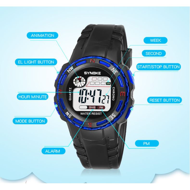 [Mã FAMAYFA2 giảm 10K đơn 50K] Đồng hồ trẻ em thể thao Synoke 99539 | BigBuy360 - bigbuy360.vn
