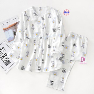 Pijama Sau Sinh (Vải Xô nhật) Mặc hè cực mát M44