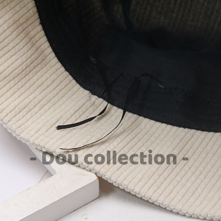 [Nowship2h] Mũ Nón Bucket Unisex Vành Ngắn Họa Tiết Đan Sọc Trơn Phong Cách Hàn Quốc - Chất Liệu Nhung - Mã NV016