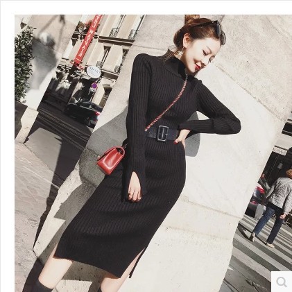 Co san VÁY LENBODY DÀI TAY XẺ TÀ CAO CỔ DO01 | BigBuy360 - bigbuy360.vn